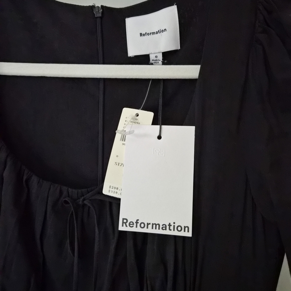 Reformation Black Long Sleeve Dress - Picture 4 of 6